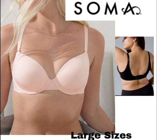 SOMA VANISHING 360 Perfect Coverage Bra.  NWTs 💥44D, 38F Porcelain Pink