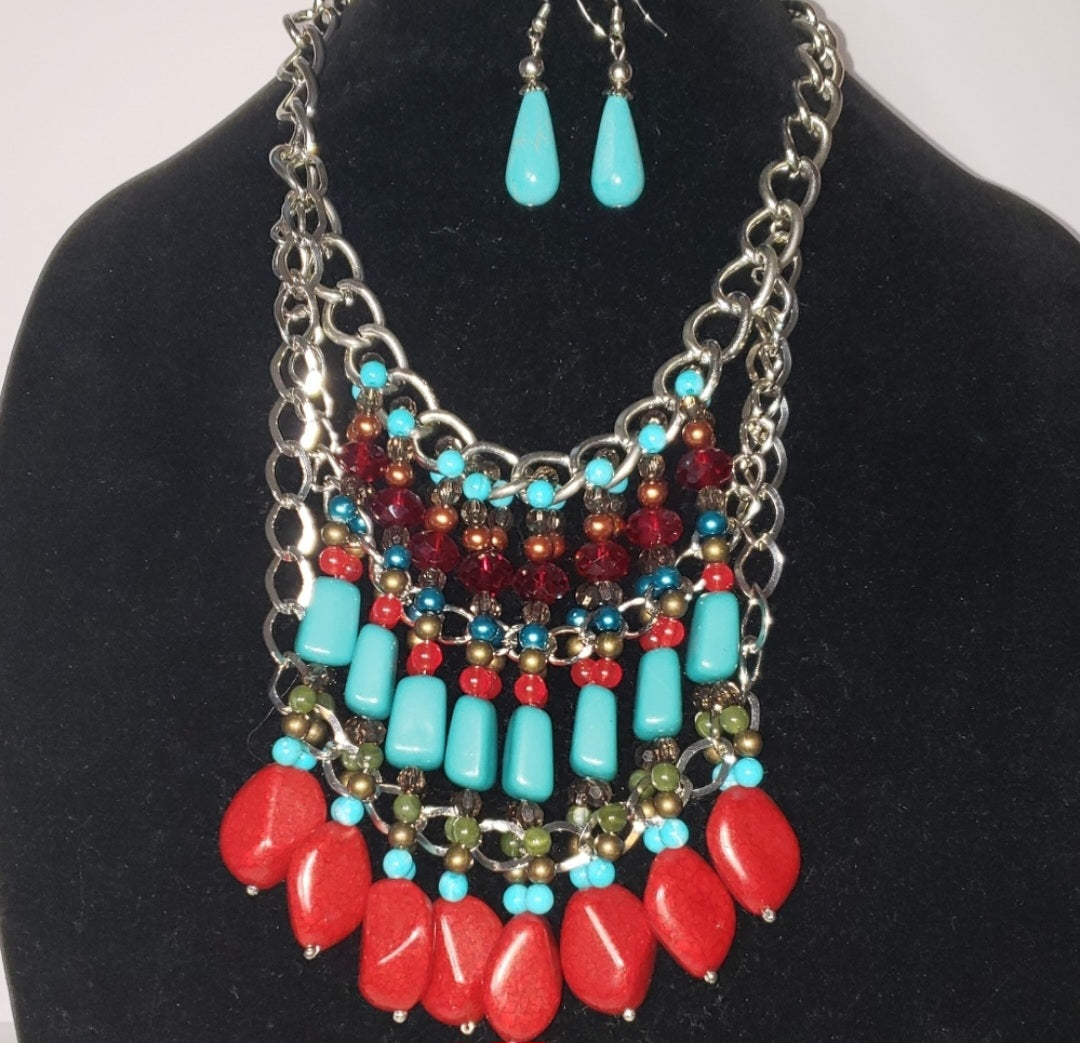 Erica Lyons turquiose necklace set