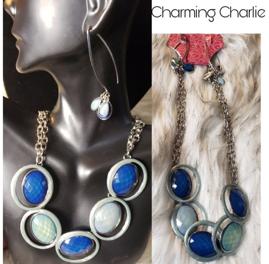 Charming Charlie "Starry Night" necklace set.