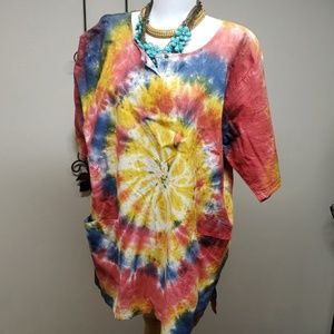 Tie-dye smock.  Fits up to xlarge