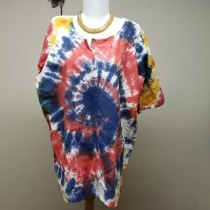 Tie-dye smock. Fits up to XL. 100% cotton