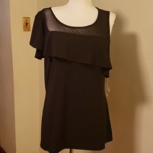 INC INTERNATIONAL blk blouse.  Size Lrge