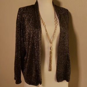 Verve blk/silver crop sweater. Size 1x