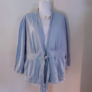 Cato light blue cotton blouse.  Size XL
