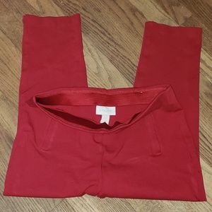 Chico's red crop pants.  Size 1.5 stretch