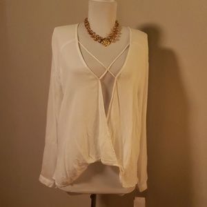 Silence and Noise easy wrap blouse. Size M