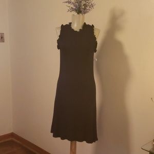 Derek Heart black ruffled t-shirt dress.  Size Lrg