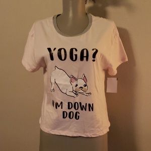 Pretty rebellious yoga tshirt.  Sz M