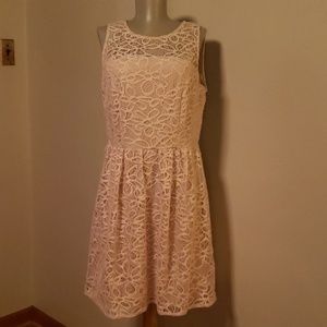 Sandra Darren day lace dress. Sz 10