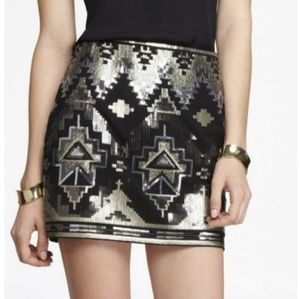 Express sequin Aztec mini skirt.  Sz Small.