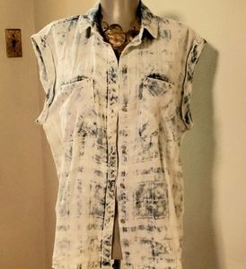 Nordstrom's Love, Fire Camp Shirt. Tie-dye. Sz Lrg