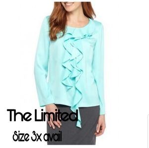 The Limited Asymmetric ruffled blouse. Sz 3x