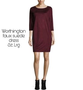 Worthington faux suede dress.  Sz Lrg