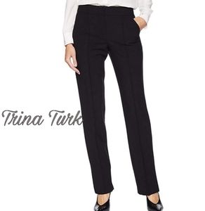 Trina Turk black dress straight leg trousers. Sz 6