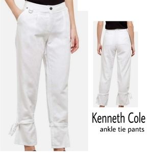 Kenneth Cole ankle tie linen pants Sz 6 & 8 avail