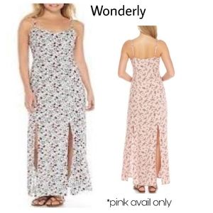 Wonderly floral print maxi slip dress. Sz Sm