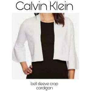 Calvin Klein bell sleeve crop sweater. Sz Med