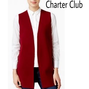 Charter Club long sweater vest.  Sz Lrg