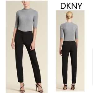 DKNY black straight leg zip up pants.  Sz 4