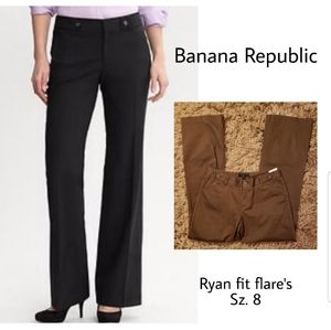 Banana Republic ryan fit flare pants.  Sz 8