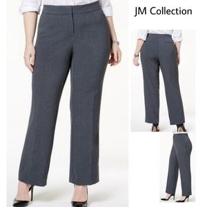 JM Collection gray slim fit trousers.  Sz 14w