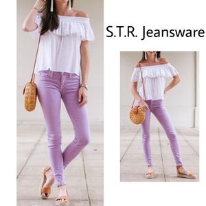 STR jeanswear lilac/purp skinny pants. Sz 9