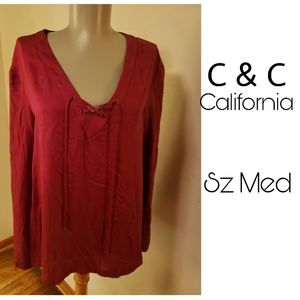 C&C California lace up blouses.  Sz Med