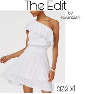 The Edit one shoulder ruffle dress.  Sz xl