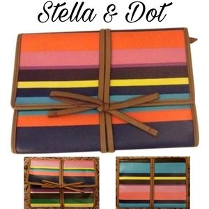 Stella & Dot multi color jewelry travel fold/case.