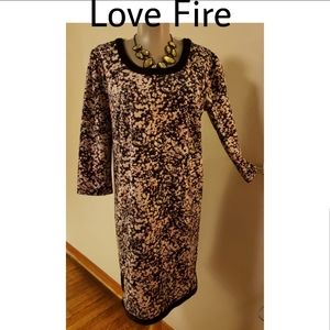 Love, Fire confetti stealth dress. Sz Lrg