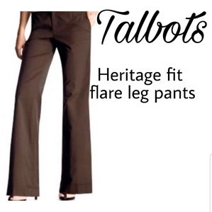 Talbots heritage fit flare leg pants.  Sz 4