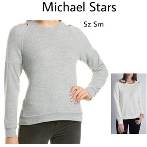 🥳Michael Stars cold shoulder ribbed sweater