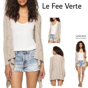 La Fee Verte cardigan swter/soft pointelle. Sz M/L