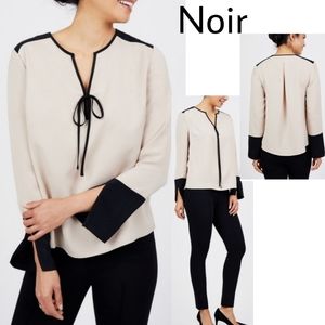 NoirEmbroidered Shoulder Blouse. Sz Med