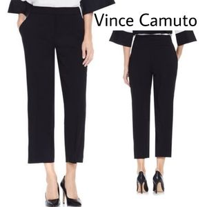 Vince Camuto high rise crop side zip crepe pants 4