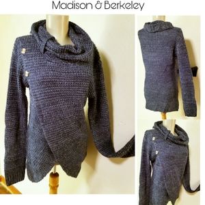 Madison & Berkeley cowl neck knot sweater. Sz M