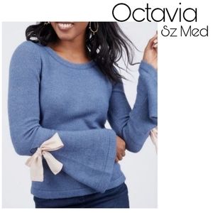 Octavia blue bell sleeve sweater. Sz Med. NWT