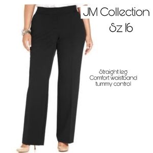 JM  COLLECTION Plus Straight Leg Pants. SZ 16