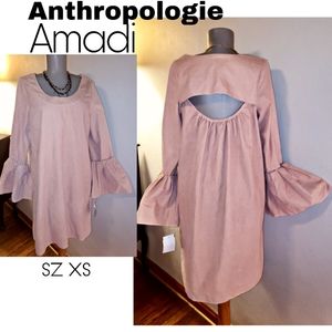 Anthropologie Amadi textured bell sleeve dress