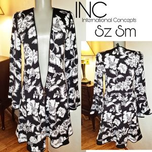 INC Full Zip Fit & Flare Dress Sz Sm