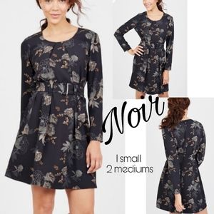 NoirBelted Floral Dress. Sizes avail sm/med