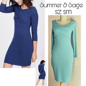 Summer & Sage's ribbed bodycon sweater dress. SM