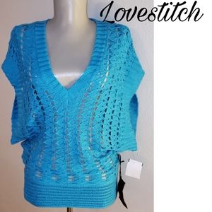 Lovestitch open stitch sweater vest. Sz Sm