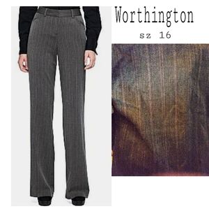 Worthington pinstriped flare trousers.  Sz 16