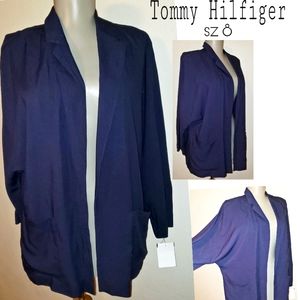 TOMMY HILFIGER navy batwing cardigan. Sz 8