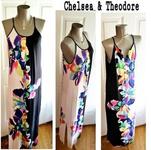 Chelsea & Theodore vibrant floral maxi dress. LRG