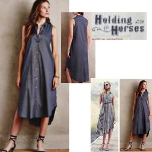 Holding Horses sleeveless button down light dress