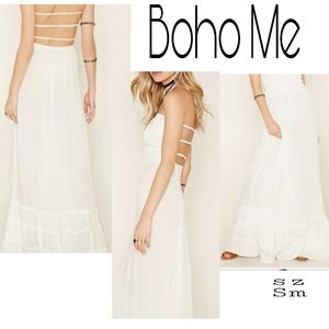Boho Me maxi back out halter dress.  Sz Sm