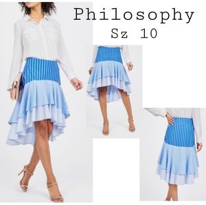 Philosophy stripped ruffle skirt.  Sz 10