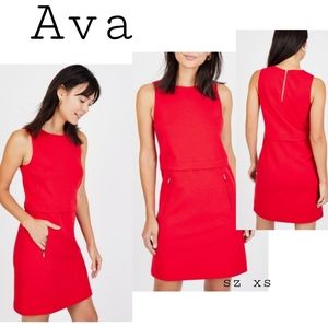 Ava red zipper sheath dress.  Sz sm